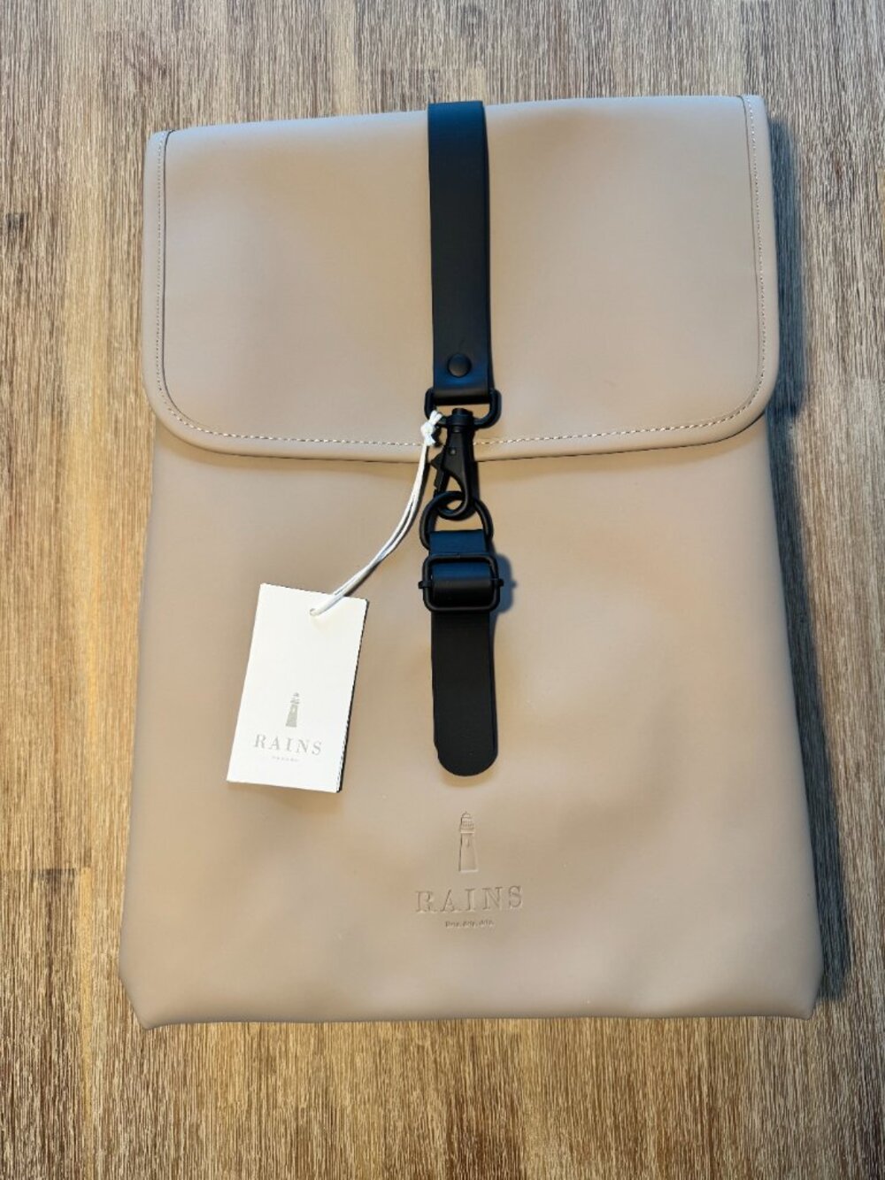 Rains Waterproof 'Rucksack' Backpack - Beige - Picture 2 of 15